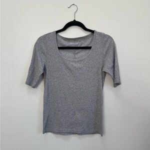 Everlane luxe rib scoop neck tee